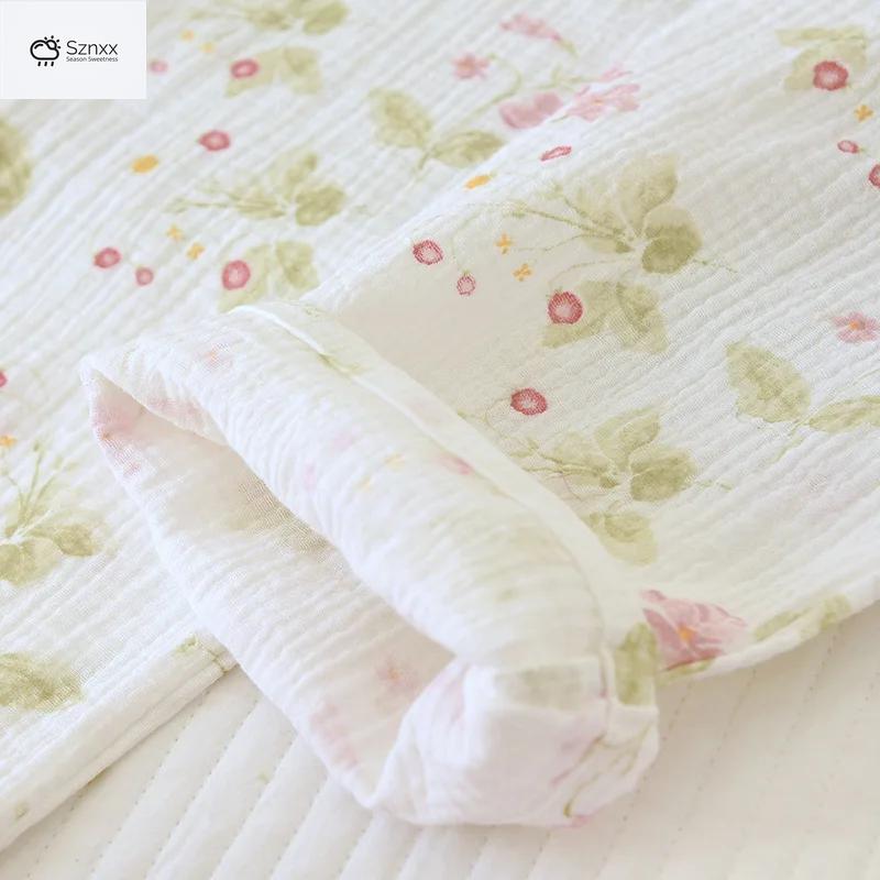 Soft Cotton Crepe Long Sleeve Pajama Set