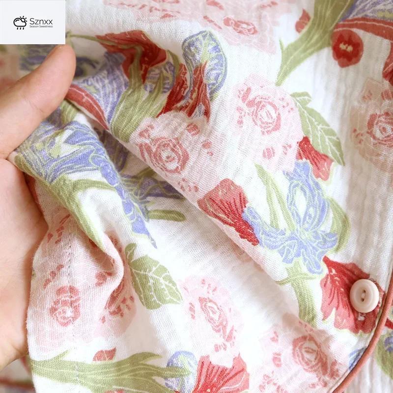 Soft Floral Cotton Polo Pajama Set