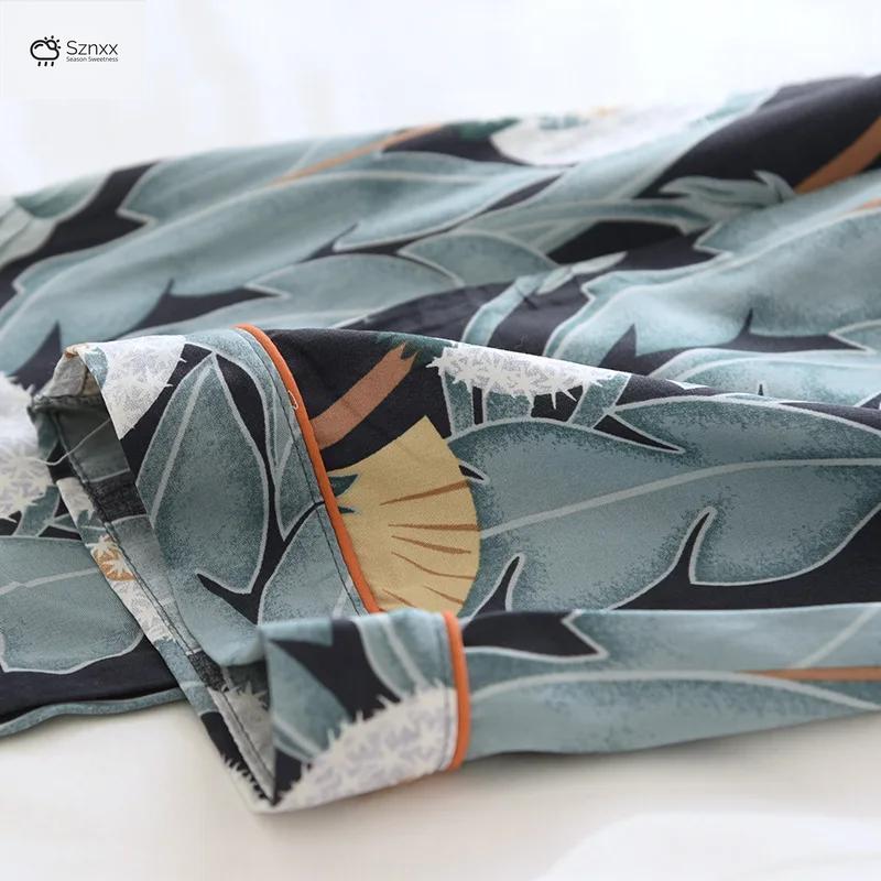 Loose Dandelion Viscose Pajama Set For Women