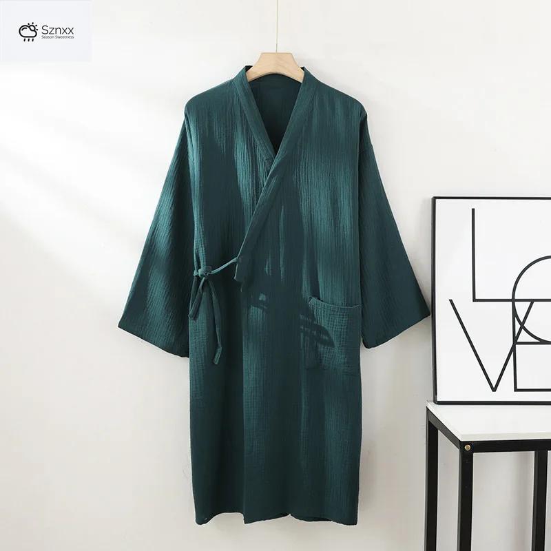Japanese Cotton Crepe Lightweight Couple Kimono Robe