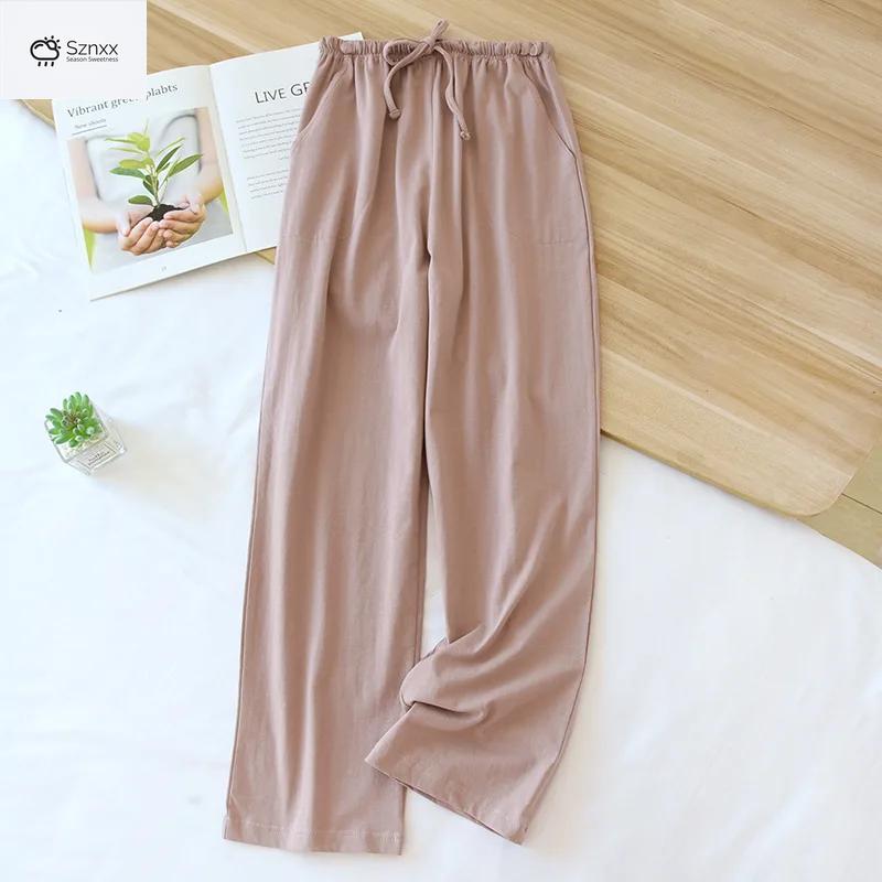 Soft Breathable Cotton Knit Lounge Pants