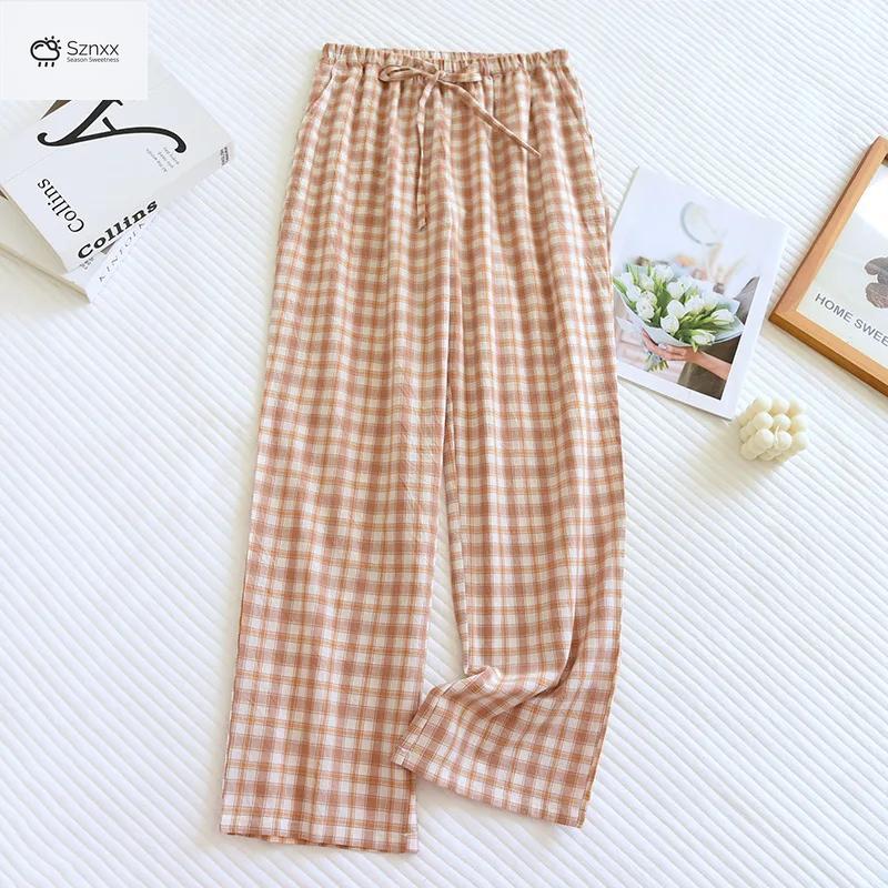 Breathable Loose Cotton Summer Lounge Trousers