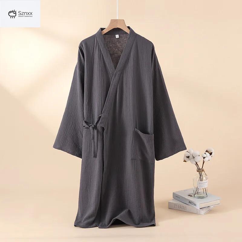 Japanese Cotton Crepe Lightweight Couple Kimono Robe