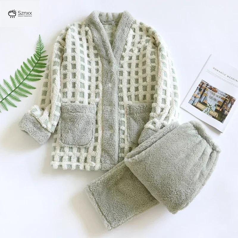 Cozy Flannel Coral Fleece Women’s Pajama Set
