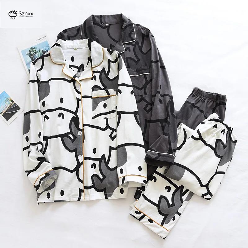 Soft Cotton Knit Couples Pajama Set