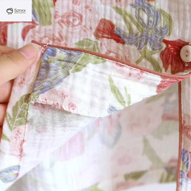 Soft Floral Cotton Polo Pajama Set