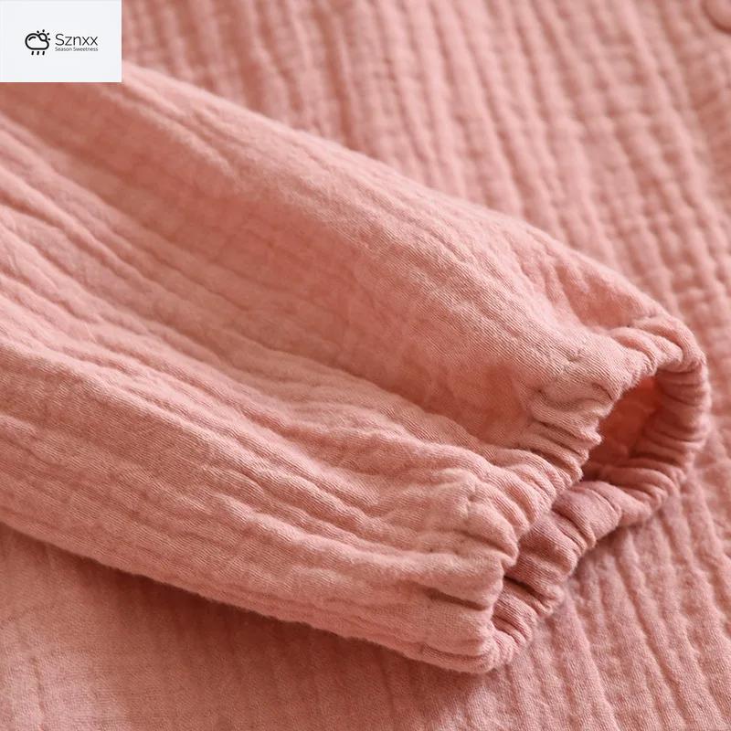 Couple’s Crepe Cotton Long-sleeve Pajama Set