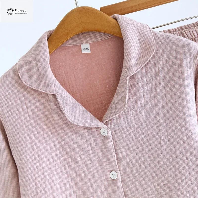 Soft Cotton Couple Long-sleeve Pajama Set