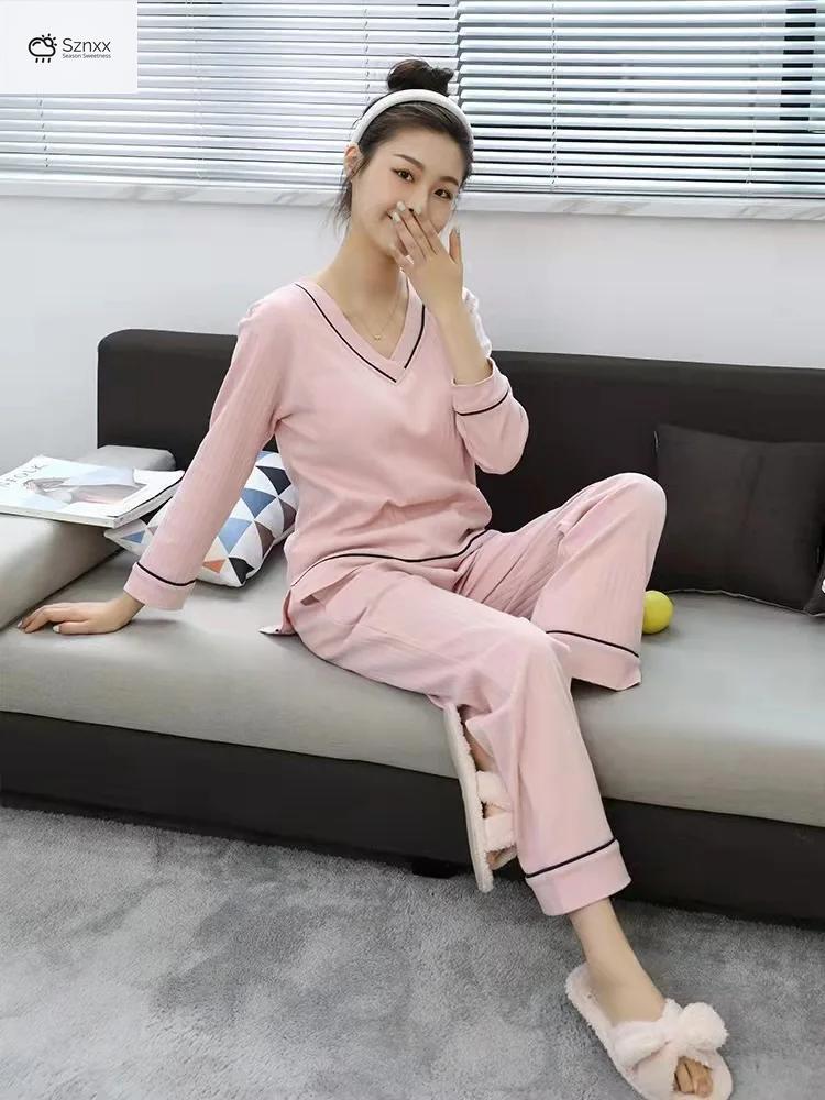 Soft Knit Cotton Pajama Set With Relaxed Fit
