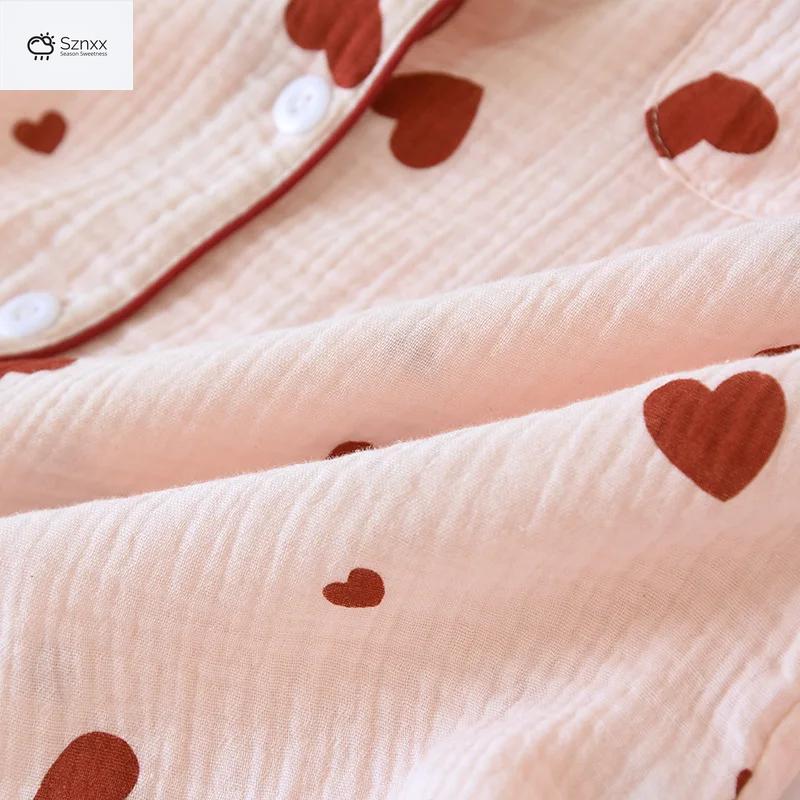 Soft Cotton Crepe Long Sleeve Pajama Lounge Set