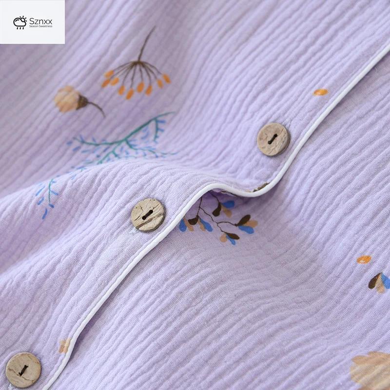 Soft Lavender Cotton Long-sleeve Pajama Set Plus