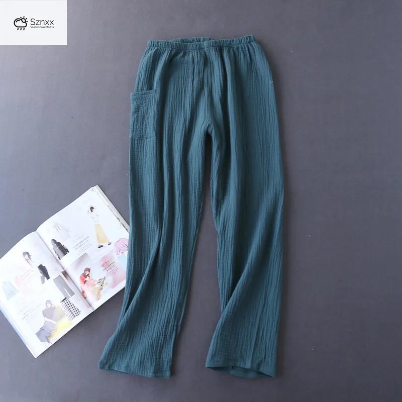 Japanese Crepe Cotton Long-sleeve Lounge Pajama Set