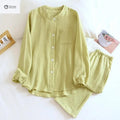 Couple’s Crepe Cotton Long-sleeve Pajama Set