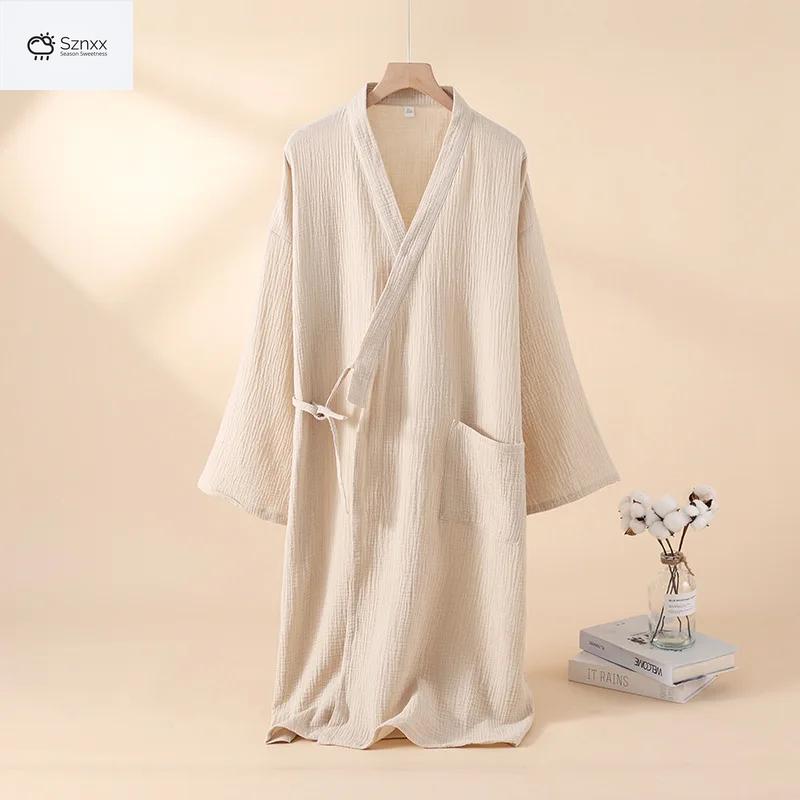 Japanese Cotton Crepe Lightweight Couple Kimono Robe