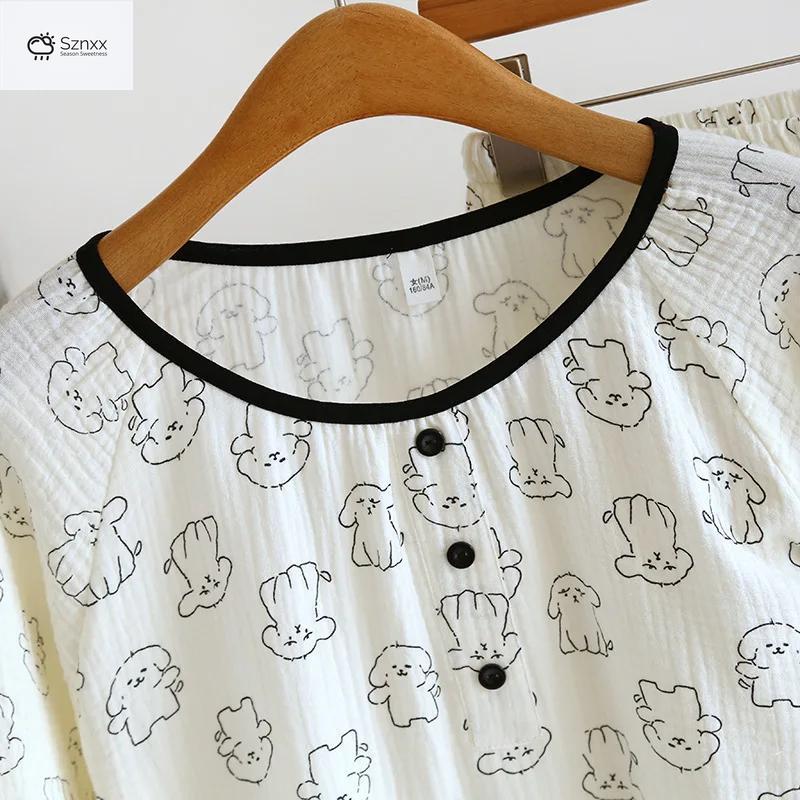 Soft Cotton Crepe Printed Pajama Set For Women