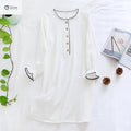 Womens Cotton Crepe Long Sleeve Nightdress Skirt