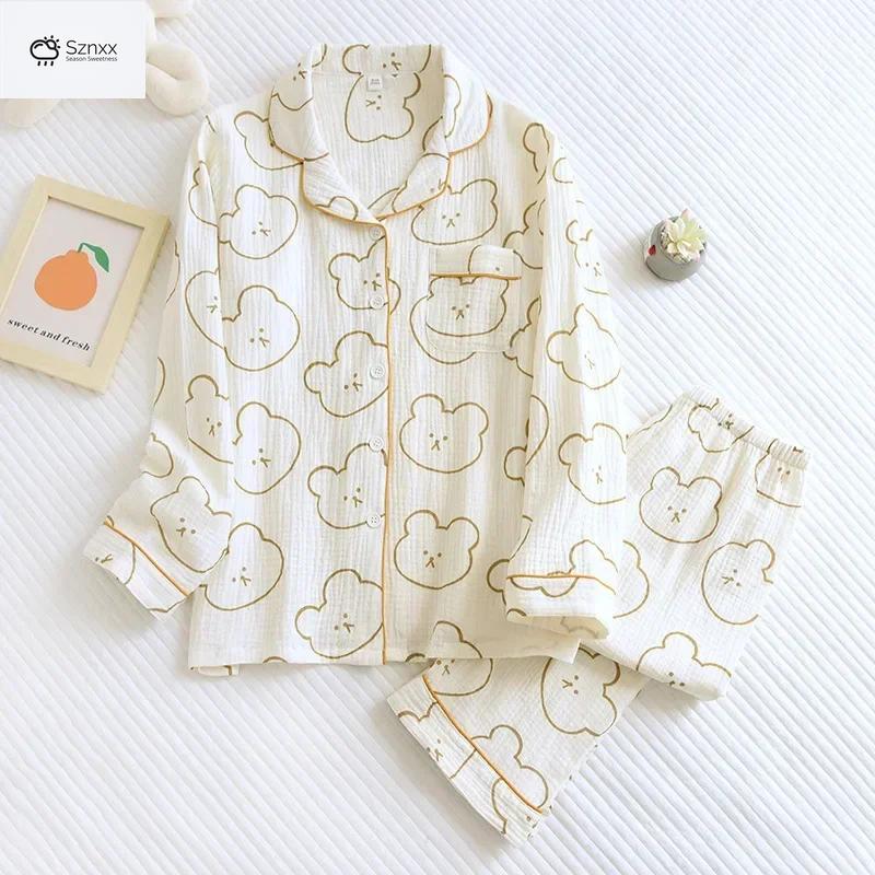 Soft Lavender Cotton Long-sleeve Pajama Set Plus
