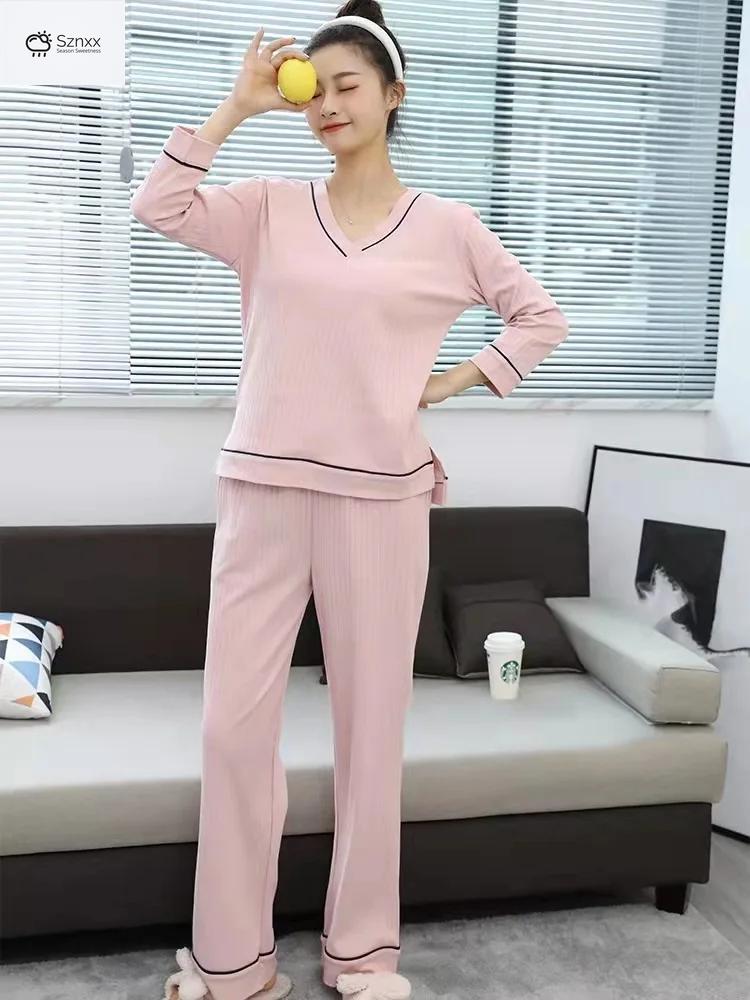 Soft Knit Cotton Pajama Set With Relaxed Fit