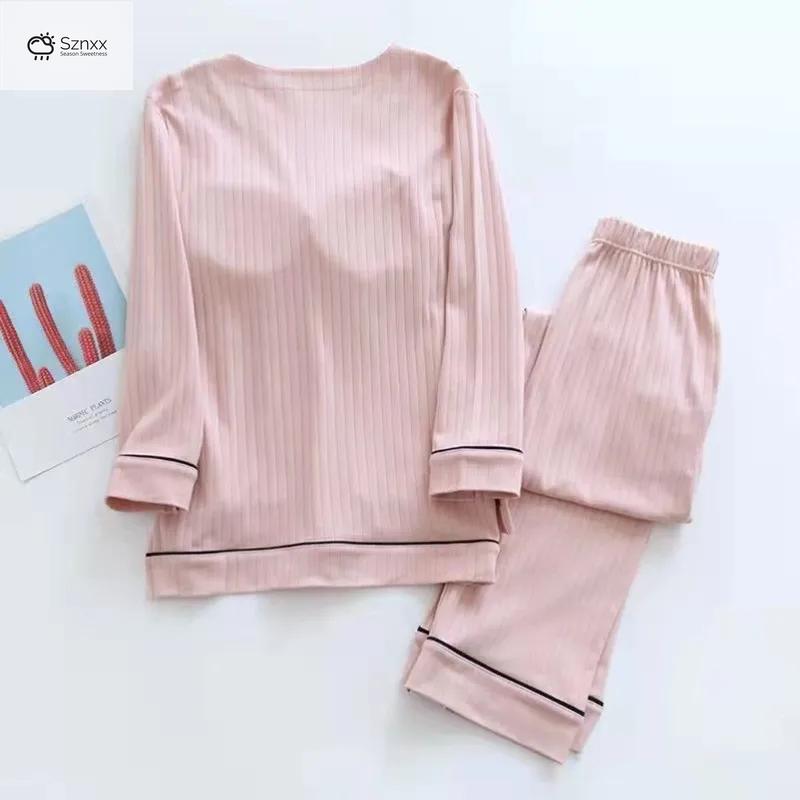 Soft Knit Cotton Pajama Set With Relaxed Fit