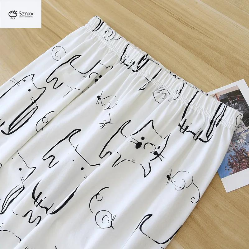 Cozy Cotton Cartoon Print Long-sleeve Pajama Set