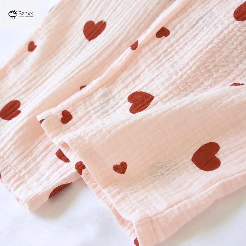 Soft Cotton Crepe Long Sleeve Pajama Lounge Set