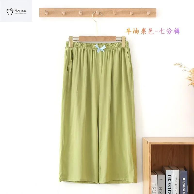 Soft Viscose Blend Womens Casual Capri Lounge Pants