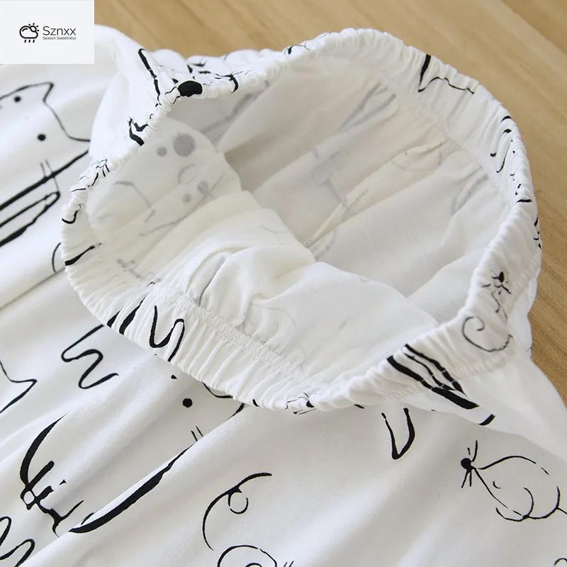 Cozy Cotton Cartoon Print Long-sleeve Pajama Set