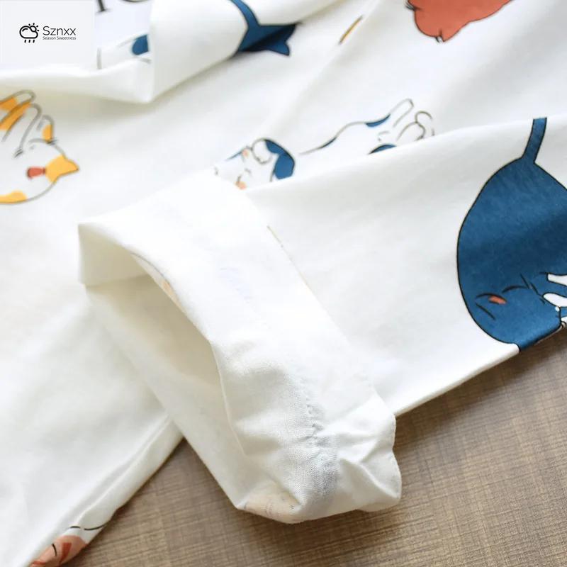 Cozy Knit Cotton Lounge Pajama Set With Long Sleeves