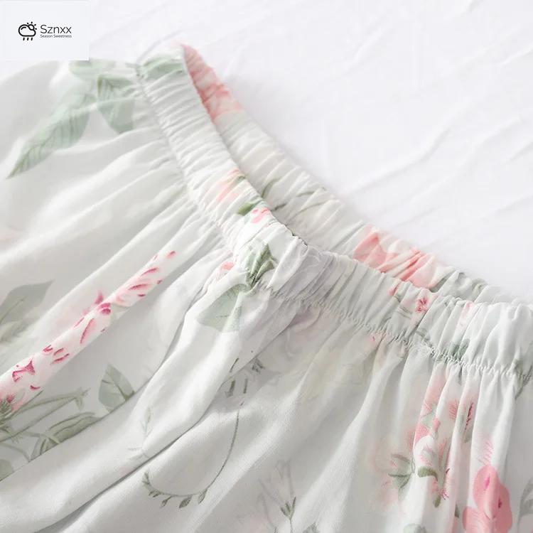 Comfortable Viscose Buckle Pajama Shorts Set