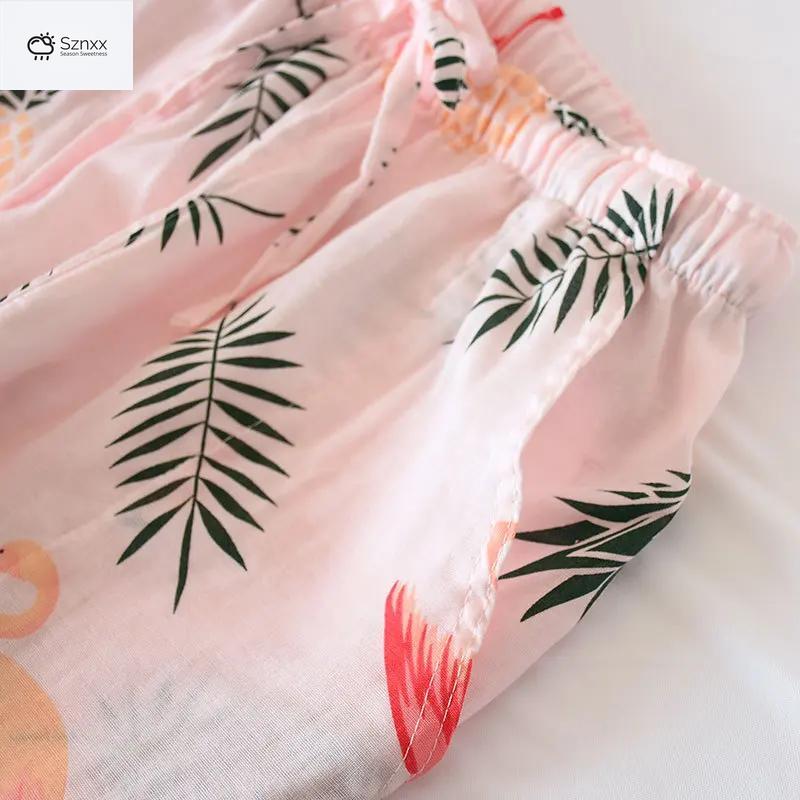 Breathable Loose Cotton Summer Lounge Trousers