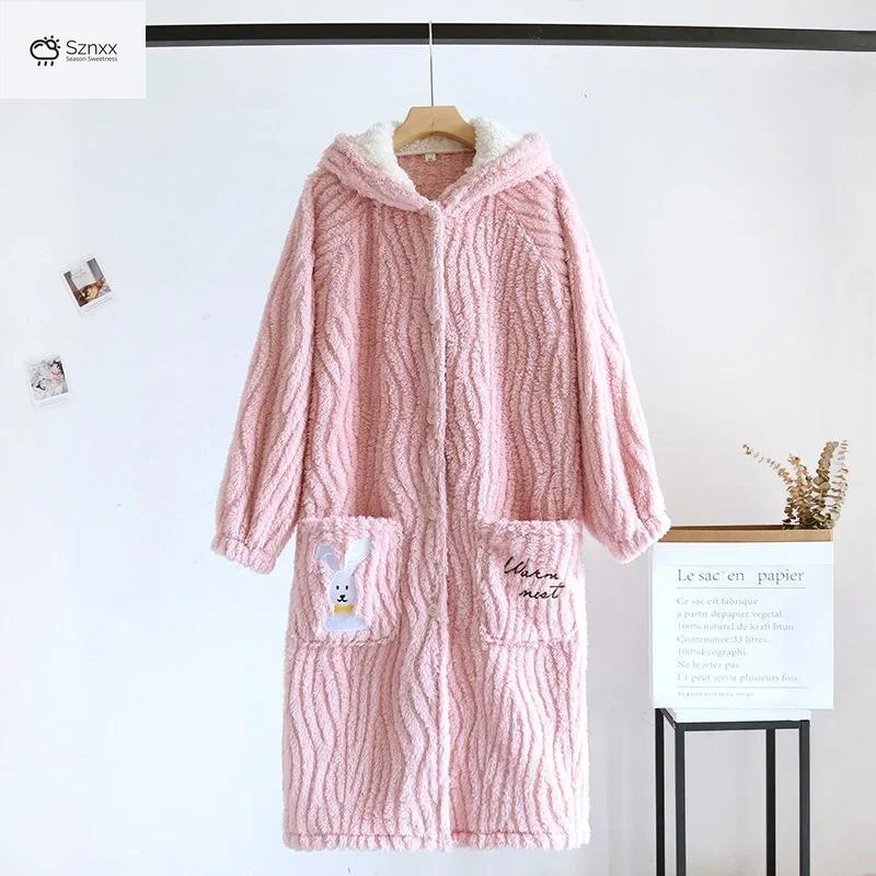 Cozy Flannel Womens Winter Nightgown Gown
