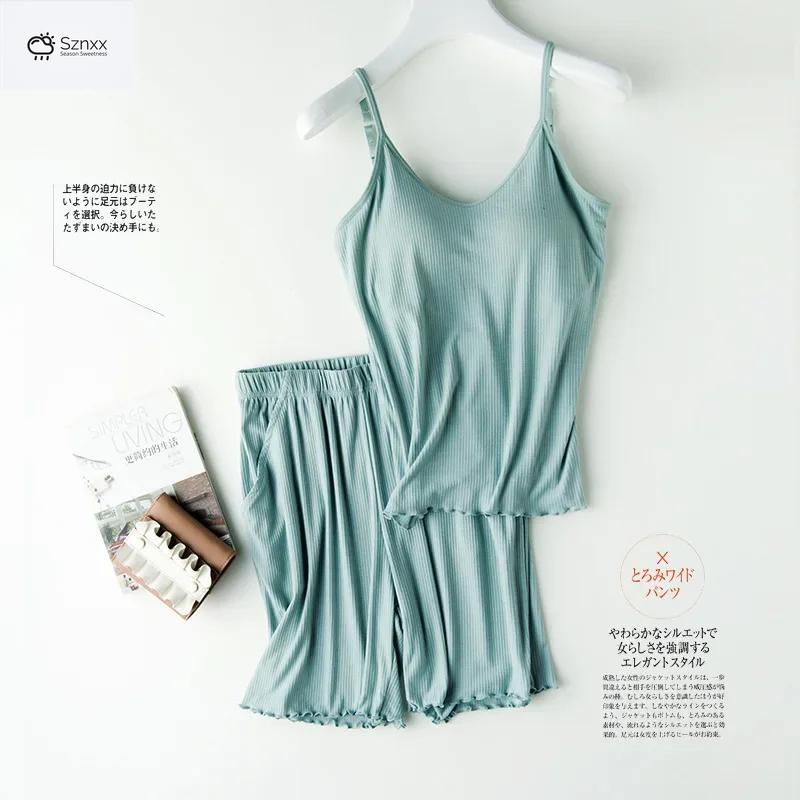 Japanese Lace Bralette Set With Padded Camisole Shorts