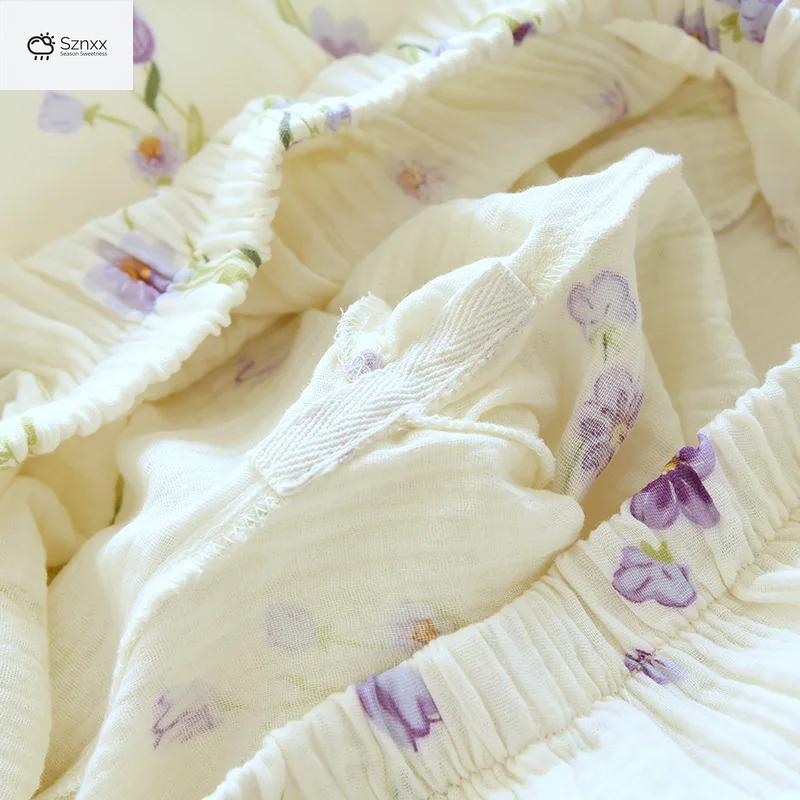Japanese Cotton Crepe Floral Pajama Set
