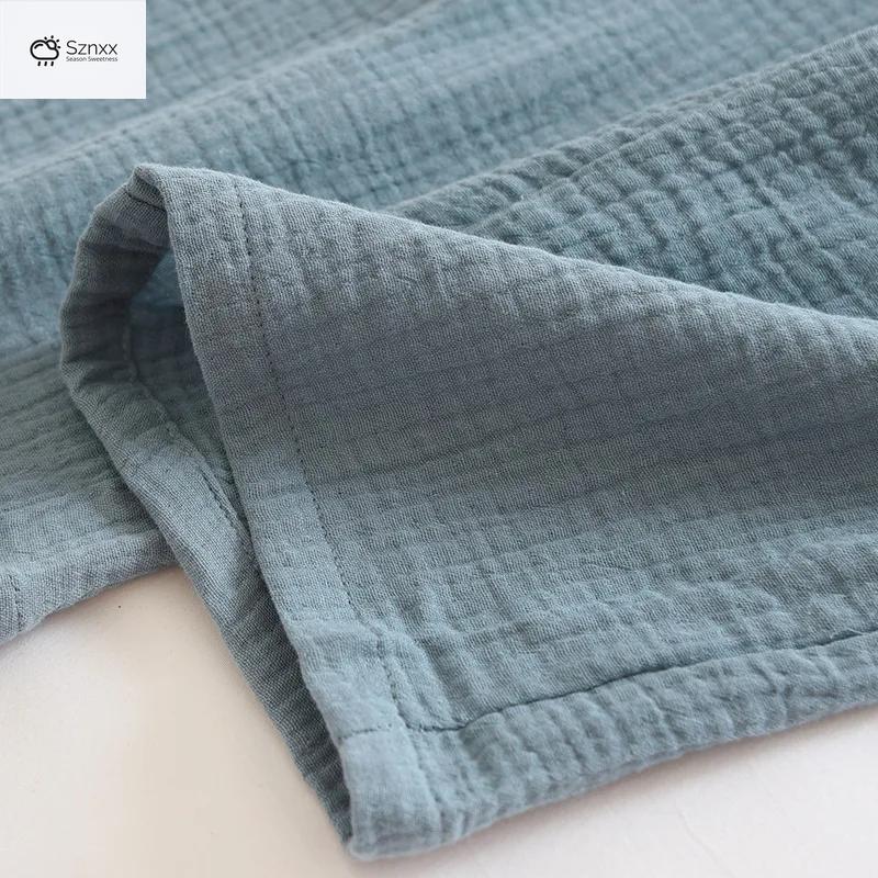Couple’s Crepe Cotton Long-sleeve Pajama Set