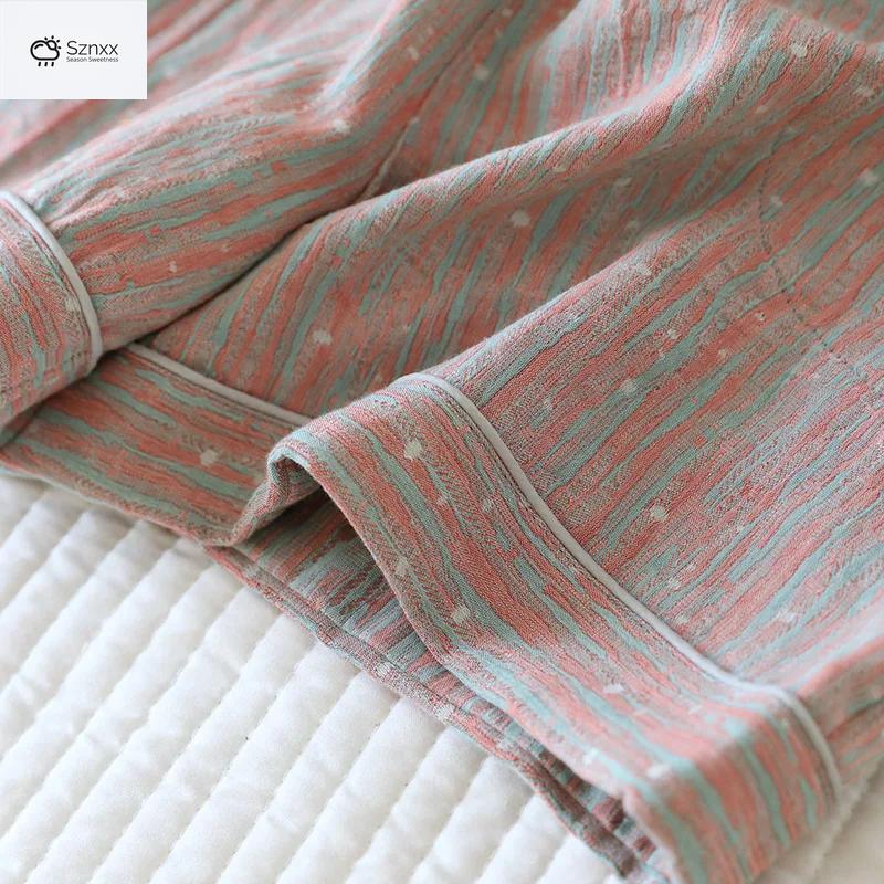 Breathable Cotton Gauze Loose Summer Couple Shorts
