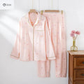 Soft Lavender Cotton Long-sleeve Pajama Set Plus