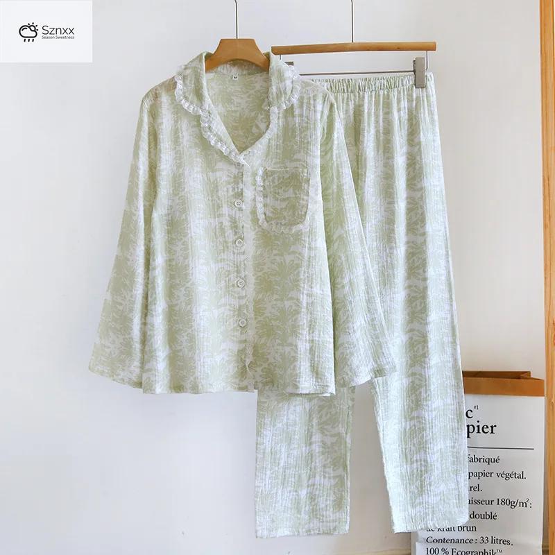 Japanese Cotton Crepe Floral Pajama Set