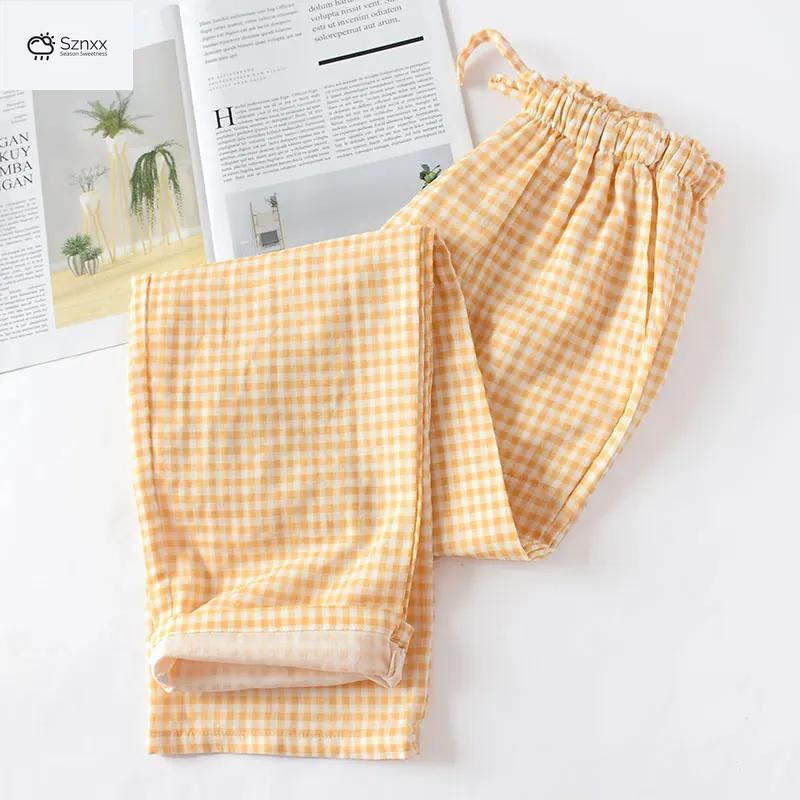 Women’s Lightweight Cotton Gauze Sleep Pants Set