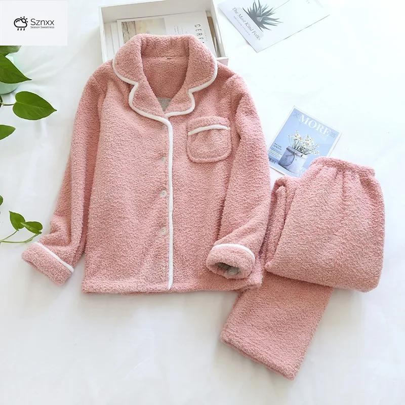 Cozy Plus-size Wool-blend Lounge Pajama Set