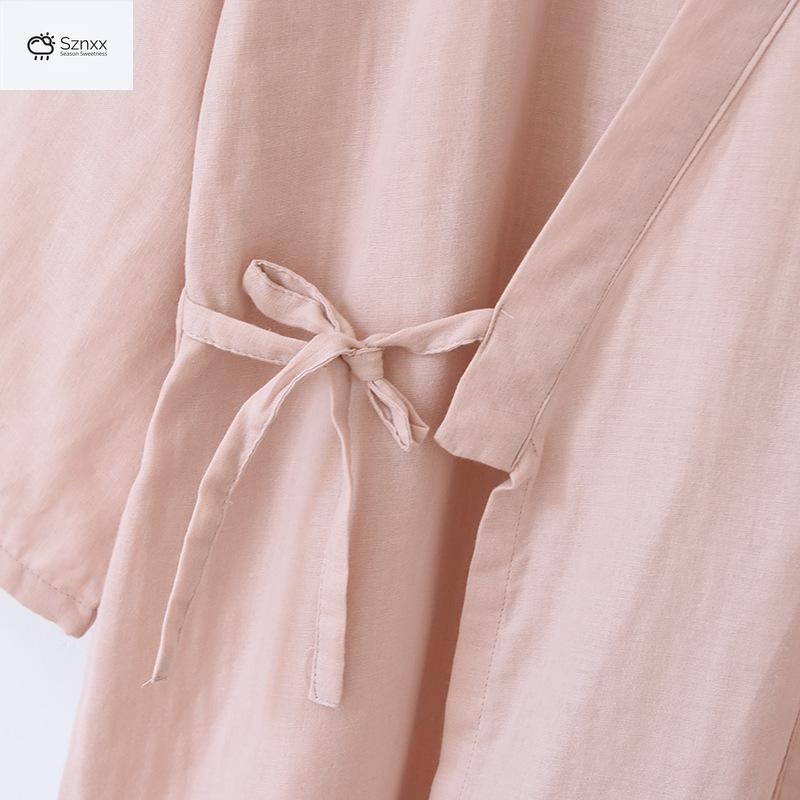 Japanese Cotton Couples Kimono Bathrobe Loose Fit