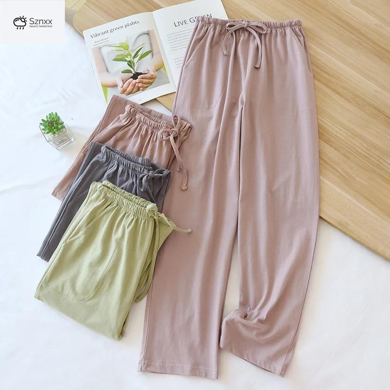 Soft Breathable Cotton Knit Lounge Pants