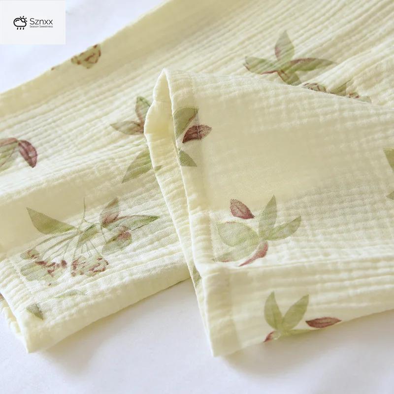 Soft Cotton Crepe Pajama Set With Chest Pads