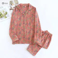 Floral Jacquard Cotton Long-sleeve Pajama Set