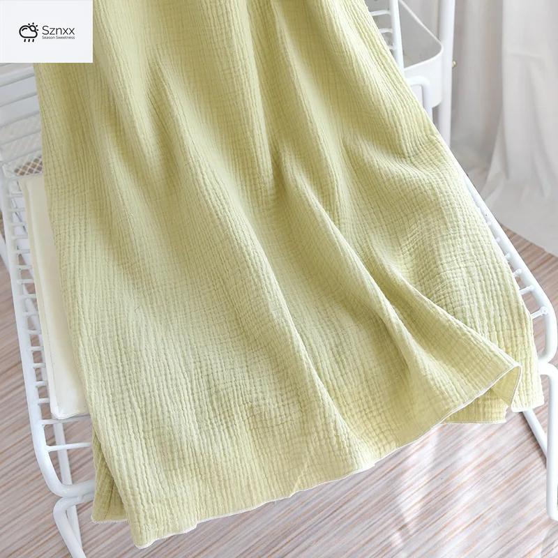Palace-style Cotton Crepe Lotus Sleeve Nightdress