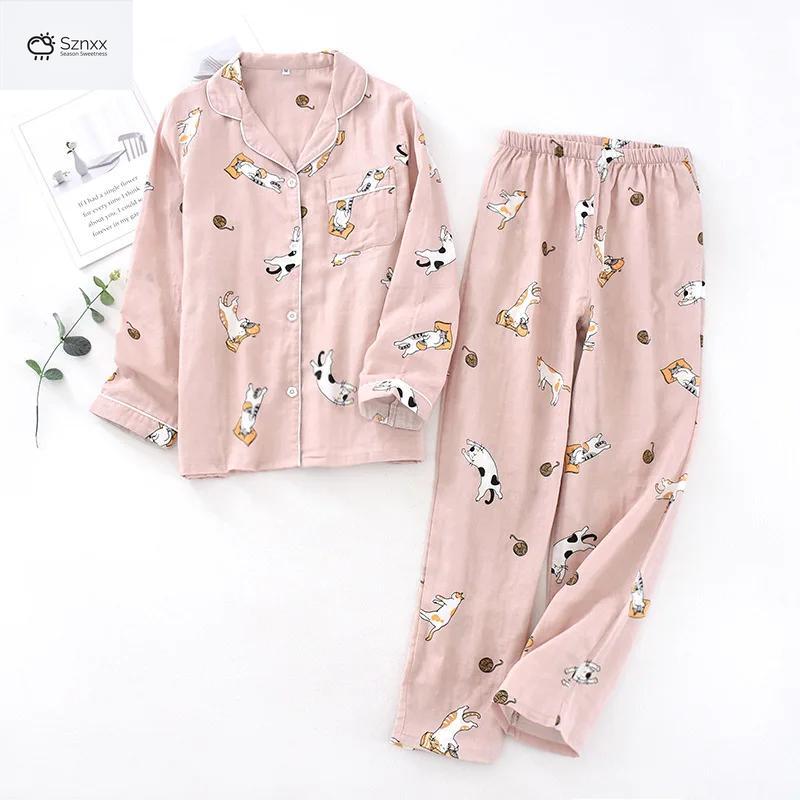 Cozy Cotton Gauze Couples Lounge Pajama Set