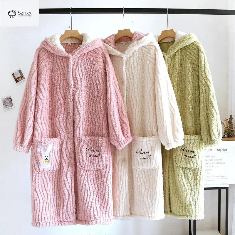 Cozy Flannel Womens Winter Nightgown Gown