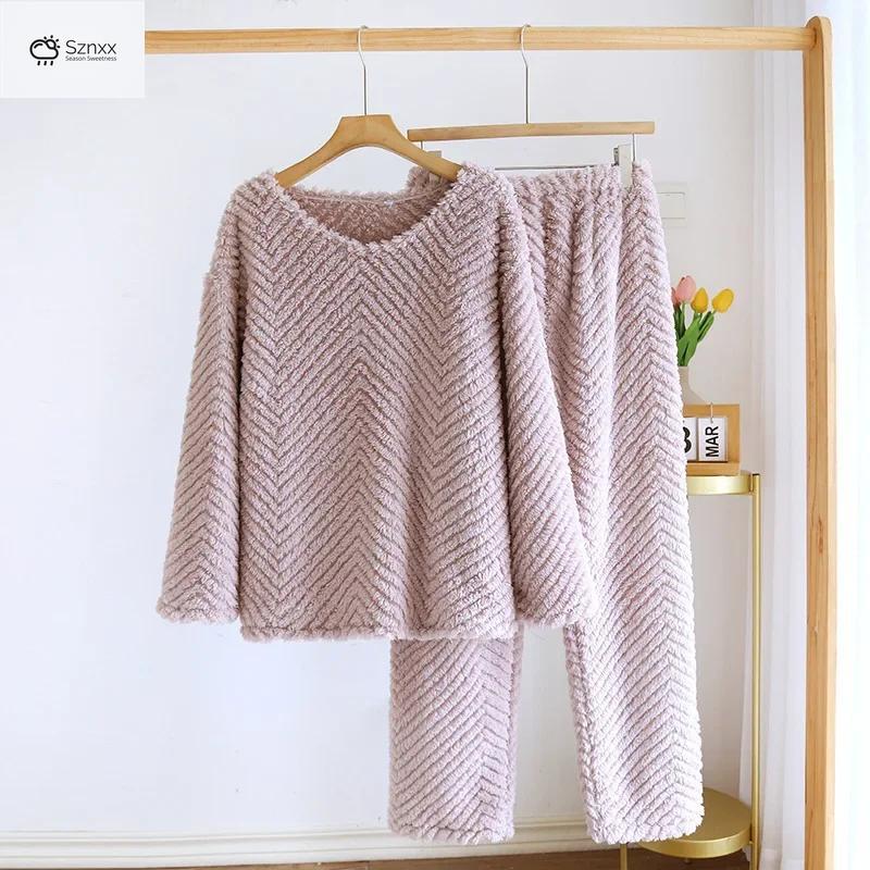 Cozy Flannel Plush Winter Pajama Set