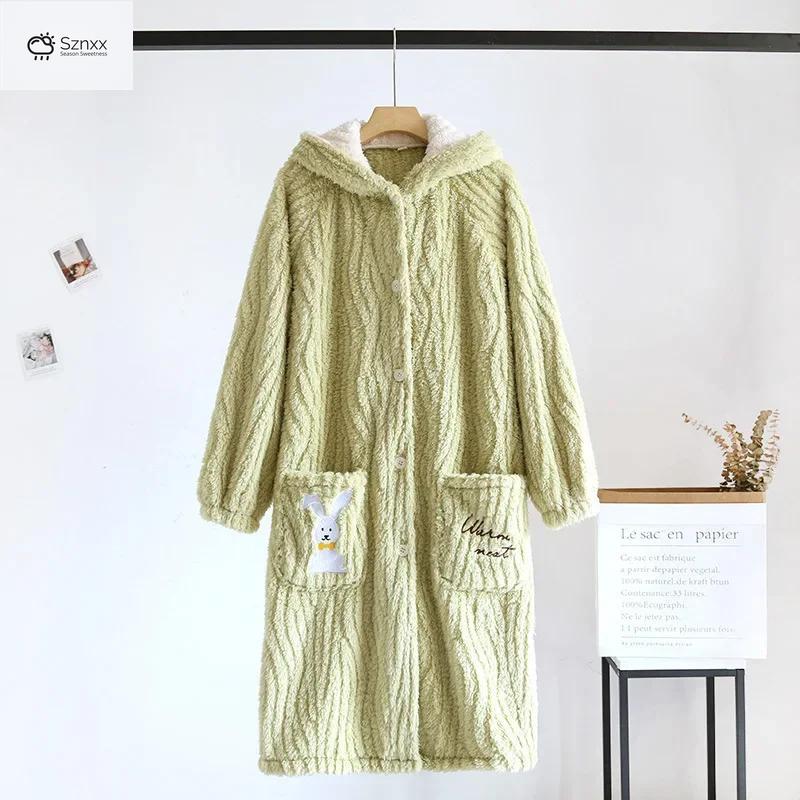Cozy Flannel Womens Winter Nightgown Gown