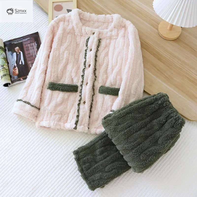 Cozy Flannel Velvet Women’s Pajama Set