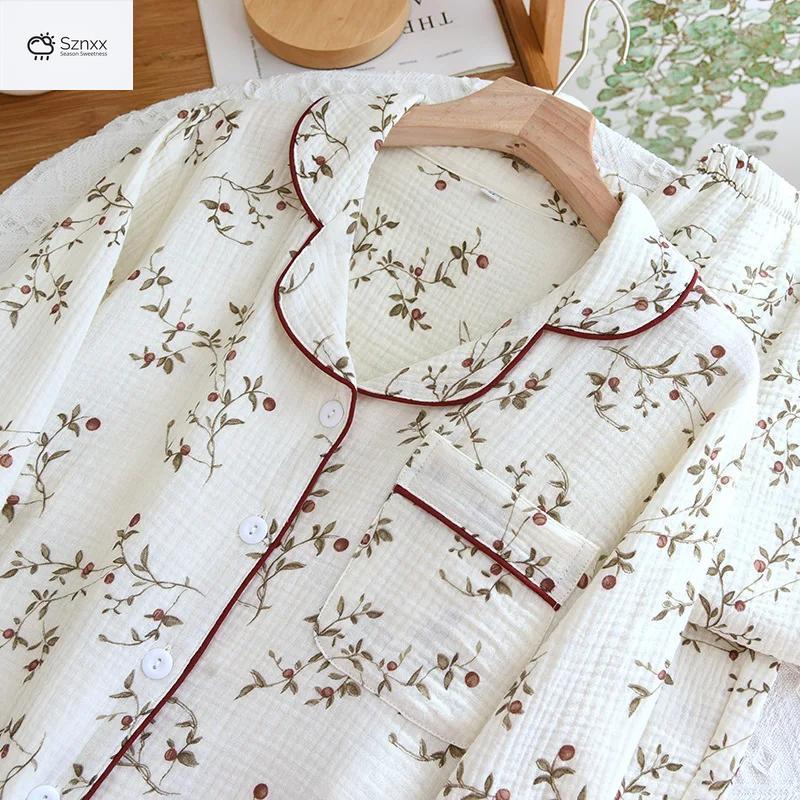Soft Cotton Crepe Women’s Loungewear Pajama Set